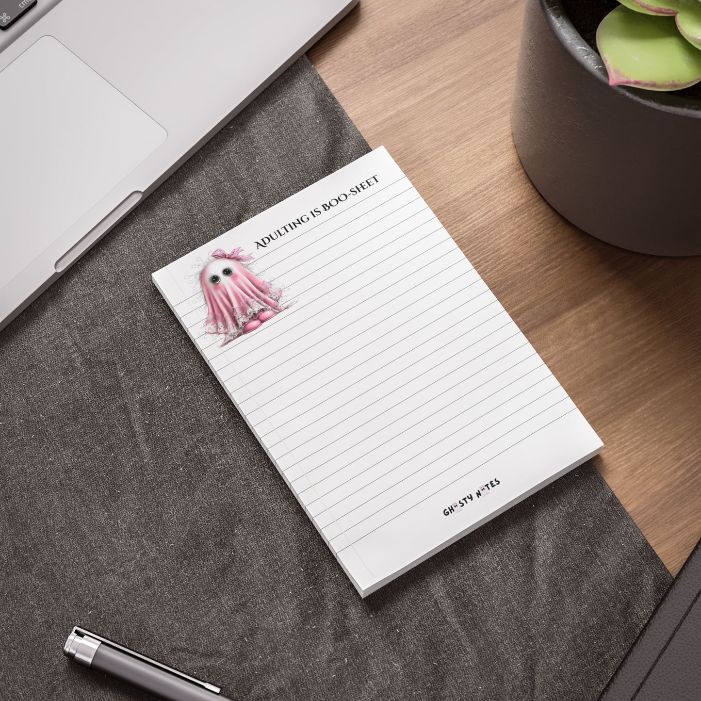 Post-it Note Pad — "Adulting Is Boo-sheet"